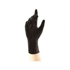 Black Latex Gloves - Extended Cuff - 100 Pack