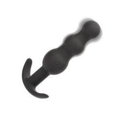 CalExotics Vibrating Beaded Butt Plug - Black