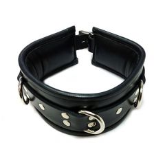 Leather 3 D Ring Padded Collar