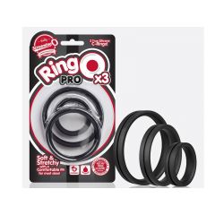 Screaming O RingO Pro 3 Pack cock ring set - Black