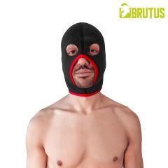 BRUTUS Neoprene Face Fucker Hood - Black/Red