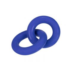Hunkyjunk Cock and Ball Cock Rings Duo Linked - Cobalt Blue