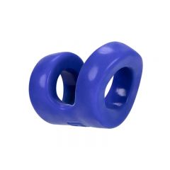 Hunkyjunk Connect Cock and Ball Tugger Cock Ring - Cobalt Blue
