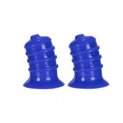 Hunkyjunk Elong Nipple Suckers - Cobalt Blue