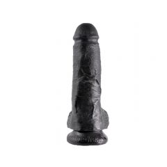 King Cock Realistic 8 inch Dildo with Balls - Black