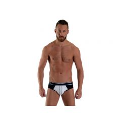 Mister B URBAN Soho Jock Brief White Black, Mr B