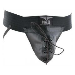 Mister B Leather Jockstrap Two Bands Lace