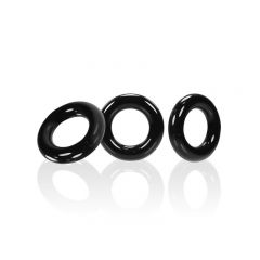 OXBALLS Willy Rings 3 Pack Cock Ring Set - Black