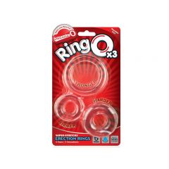 Screaming O Ringo 3 Piece Cock Ring Set - Clear