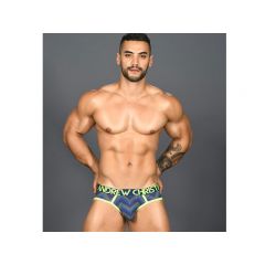 Andrew Christian Pride Electro Star Brief w/Almost Naked - Navy Print