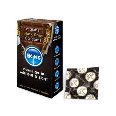 Skins: Black Chocolate Condoms - 12 Pack