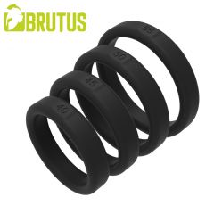 BRUTUS Flat Slick - Silicone Cock Ring - Sizing