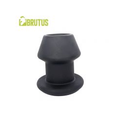 BRUTUS Gobbler Silicone Tunnel Butt Plug Large - Black 