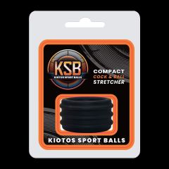 Kiotos KSB Silicone Cockring & Ball Stretcher Compact - Black