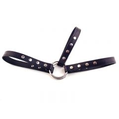 Leather Bull Dog Harness - Black