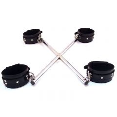 Leather Neck to Wrist Restraints - Black