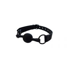 Leather Ball Gag - Black on Black