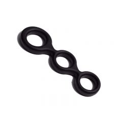 Sport Fucker Silicone Muscle 3 Way Universal Cockring - Black