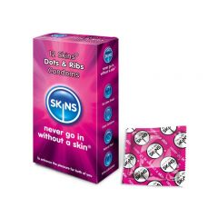 Skins: Dotted and Ribbed Condoms - 12 Pack