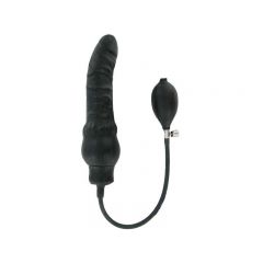 Solid Inflatable Black Gay Dildo