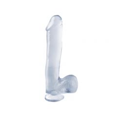 BASIX 10 inch Clear Dong with Suction Cup 