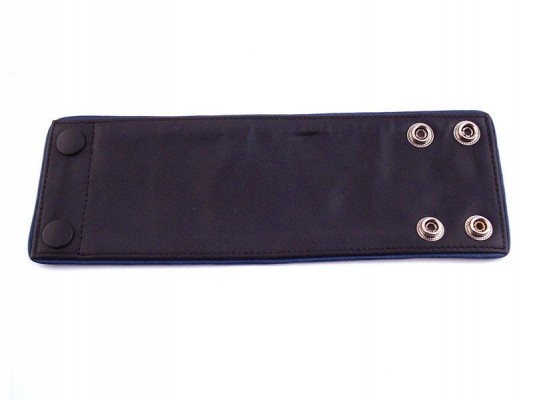 Leather Wrist Band Wallet With Piping Black Blue Small Esmale Ltd - Leather Wrist Wallet Leather Wrist Band Wallet With Piping Black Blue Small Esmale Ltd - Leather Wrist Wallet