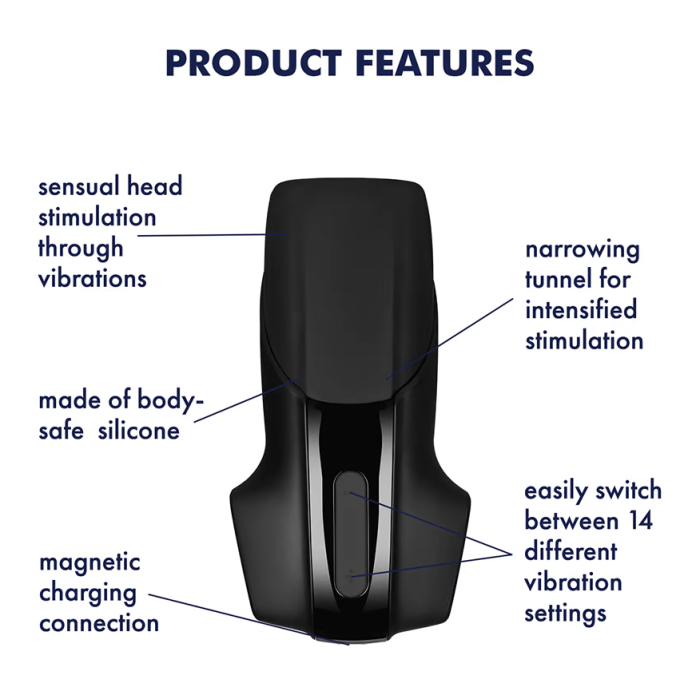 satisfyer male masturbator Satisfyer Men Discreet Male Masturbation Suction Stroker Sleeve main image 1